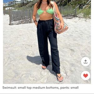 Madewell Linen-Blend Pull-On High-Rise Straight Pants